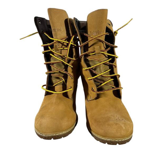 Timberland Tillston A1KJH Women’s Size 10 Wheat Nubuck Waterproof Heeled Boots - Picture 2 of 7